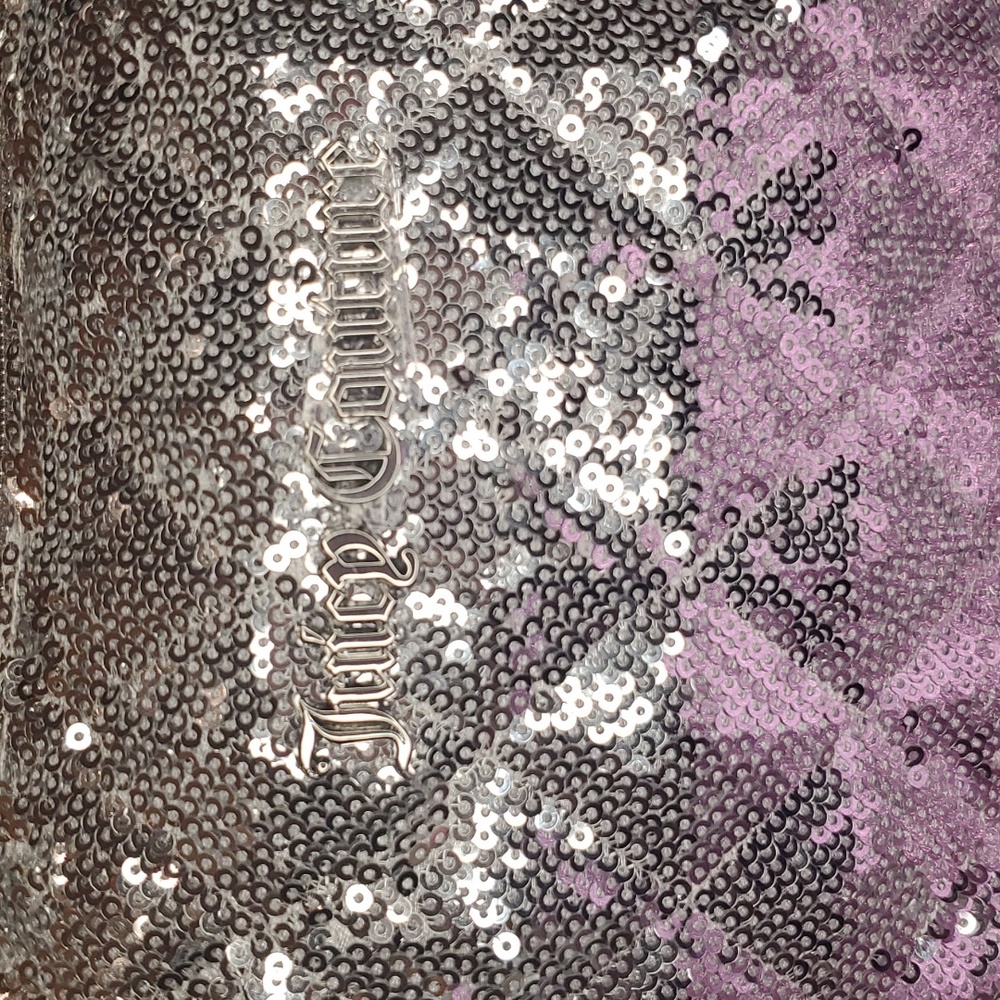 Juicy Couture 💖NWT💖 Silver Sequins Cosmetic Bag!💖💖💖 - Picture 3 of 13